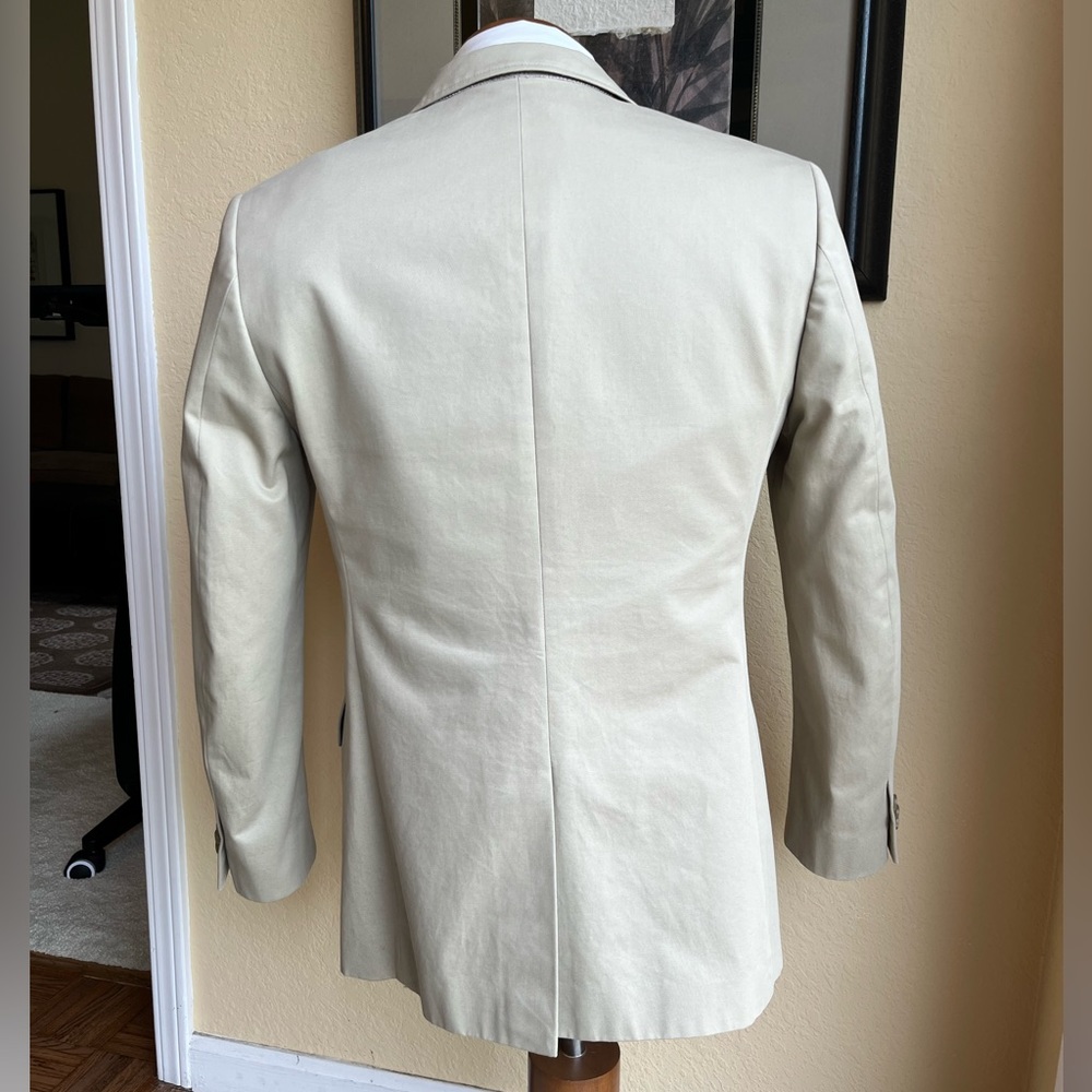 Banana Republic All Cotton Tan Jacket Size 38R Modern Fit - Picture 6 of 14